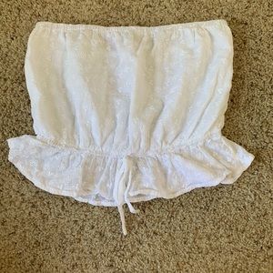 Tillys white eyelet tube top